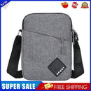 Men Retro Oxford Spinning Shoulder Bag Sports Outdoor Travel Handbag (Grey)