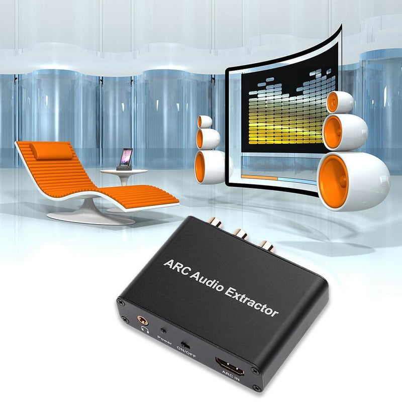 Prettygood7 HDMI ARC Audio Extractor Converter Adapter for Optical Fiber Coaxia