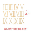 Craft Pieces Home Decorations Wood Chip Wooden Roman Numerals Clock Accessories