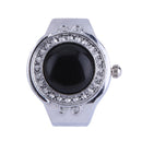 Occitop Charm Electronic Quartz Agate Round Elastic Fingerring Watch Women's Sc
