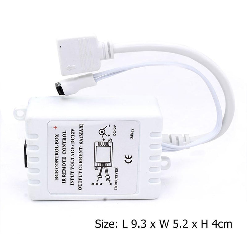 5x 24Key LED RGB Controller DC12V IR Remote Controller for LED Strip Lights