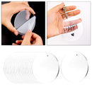 20 DIY Acryl Klar Kreis Discs Keychain Rohlinge Runde DIY Schmuck Anhänger