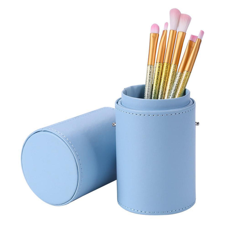 PU Leather Makeup Brush Storage Holder Travel Cosmetic Pens Organizer Cup C