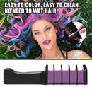 Hair Chalk Disposable Hair Dye Washable Healthy Hair Dyeing Brush (Purple) Newly