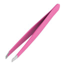affeco Pro Oblique eyebrow tweezers stainless steel eyebrow correction (Rose red