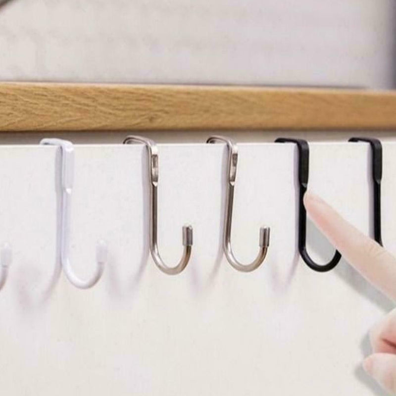 Magic Dual Over Door Hooks Storage Kitchen Cabinet Steel Hook Door L0E4