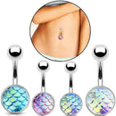 Iridescent 316L Medical Steel Mermaid Belly Bars Body Piercing Bar Navel Ring
