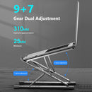 Foldable Laptop Stand Notebook Cooling Bracket Double-layer Lift (Grey) Newly