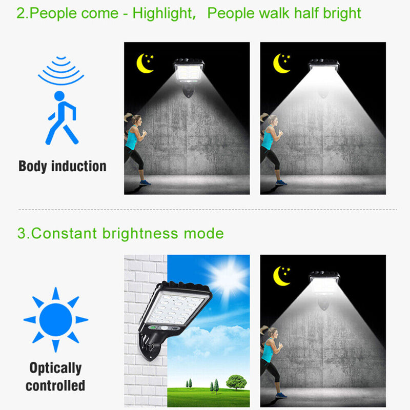 LED Solar Wall Light Outdoor Motion Sensor Lamp Garden Remote Lamp (18LED) Newly