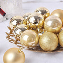 36pcs Christmas Baubles Electroplating PVC Christmas Ornaments Xmas Decorations