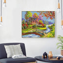 Country House Full Cross Stitch 14CT Counted Embroidery DIY Needlework Kits