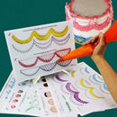 12 Sheets Set Cake Decorating Practice Board Icing Practicing Sugarcraft I1M4