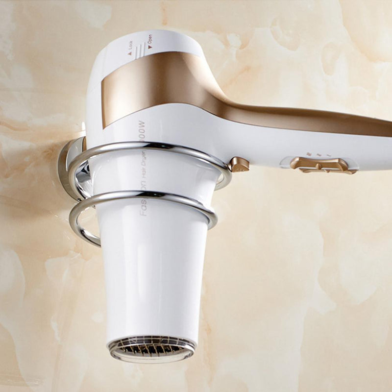 Stainless Steel Wall Mounted Hair Dryer Holder Drier Comb Holder Rack Stand