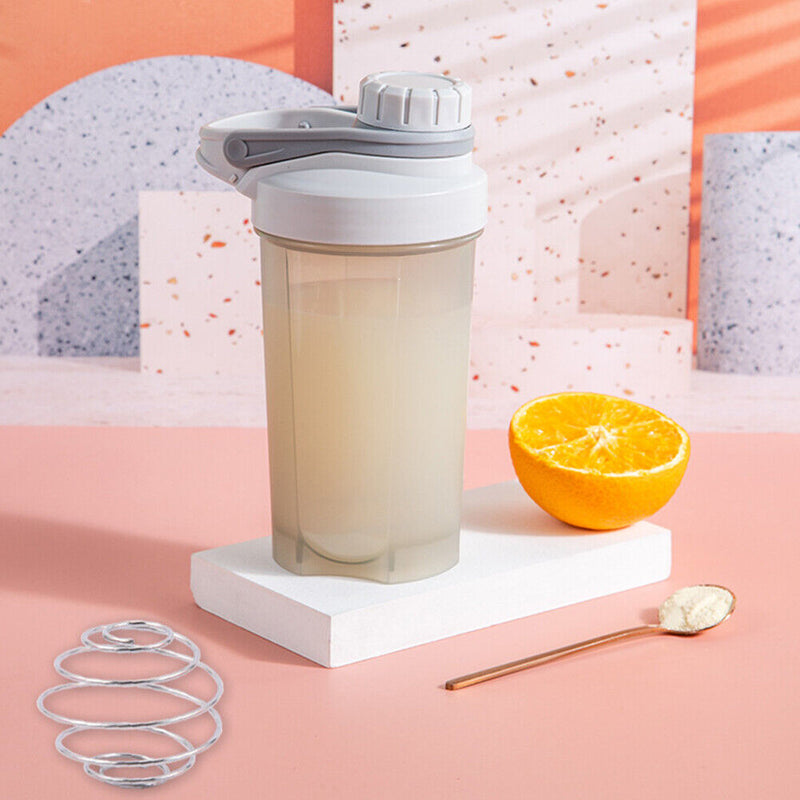 500ML Water Shaker Cup Outdoor Travel Sports Water Bottle Drinkware (Grey) Newly