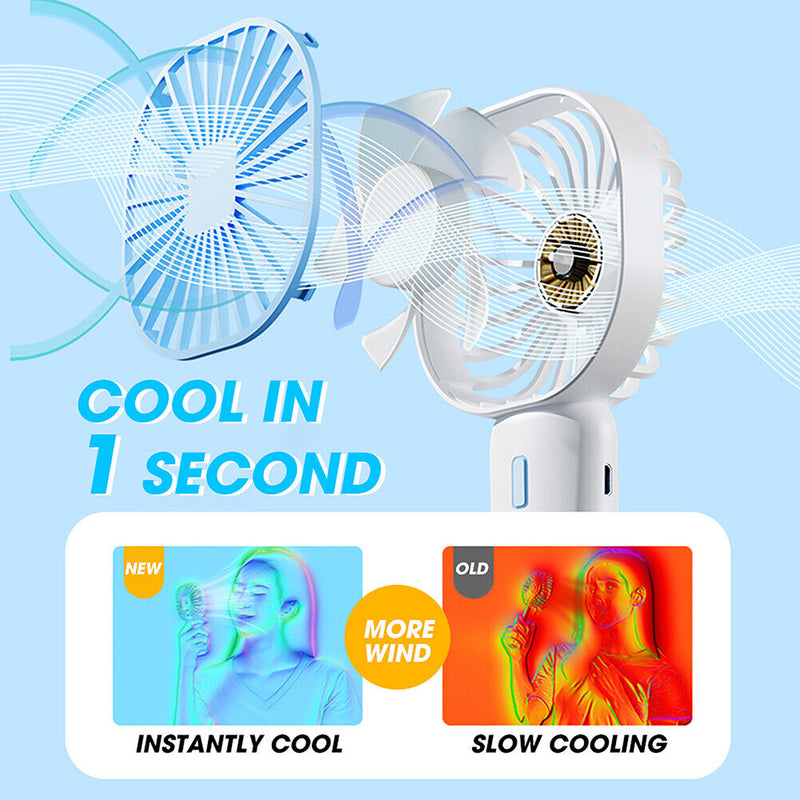 3 Modes Adjustable Cooling Fan USB Rechargeable Mini Cooling Fan for Home Office