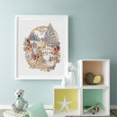 Partial Cross Stitch 11CT DIY Christmas Reindeer Printed Embroidery Kit Handmade
