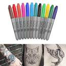 12pcs Portable Tattoo Transfer Pen Professional Colorful Permanent Skin Marker