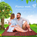 Picnic Blanket Mat Waterproof Outdoor Camp Travel Beach Plaid Rug (Red) Newly