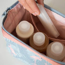 Outdoor Makeup Bag Travel Women Cosmetic Toiletries Organizer (Light Blue)