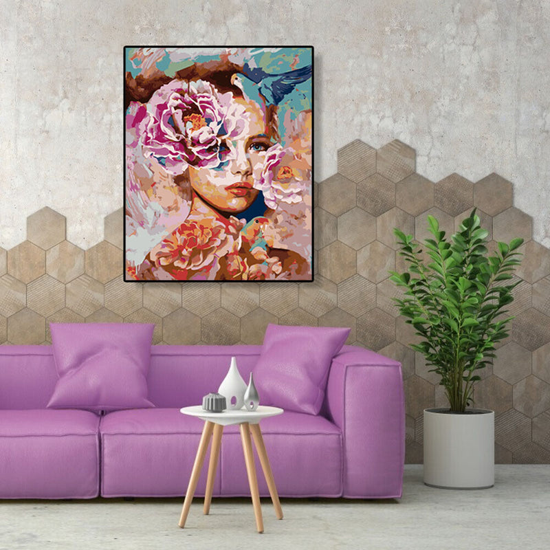 Painting By Numbers DIY Beauty Women Canvas Oil Art Picture Kit Home Wall Decor