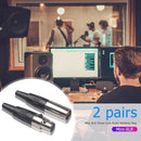 2 Pairs 3 Pin Male + Female Mini XLR Plugs Audio Connectors for Microphone