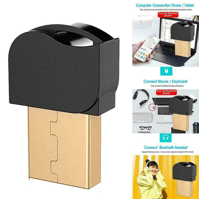 USB Bluetooth 5.0 Adapter Wireless Dongle Stereo Audio PC Laptop TV B0V4