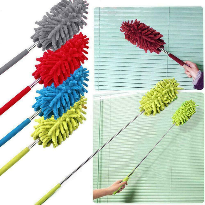 EXTENDABLE TELESCOPIC MICROFIBRE FEATHER DUSTER CLEANING EXTENDING BRUSH. L6Z4