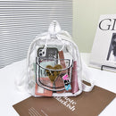 Transparent Backpack Waterproof Letter Love PVC Women Fashion Students Schoolbag