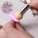 Double Side Nail Art Polish Brush Sponge Stamper Blooming Pen Manicure Set