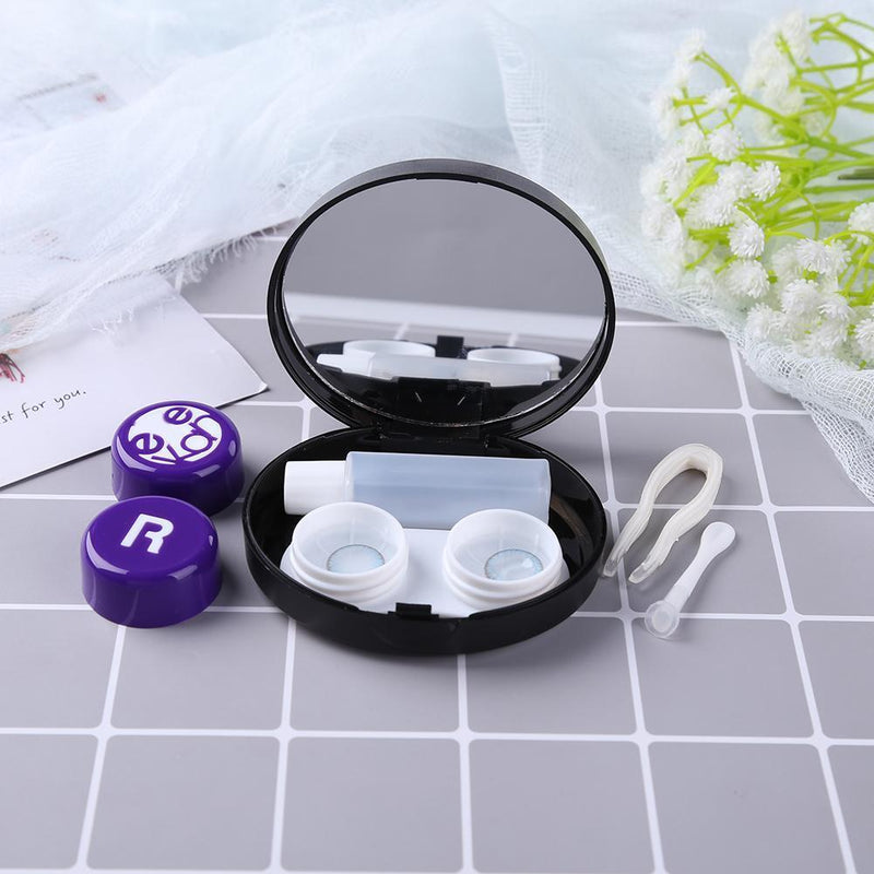 Portable Travel Square Contact Lens Case Simple Invisible Glasses Wearing Too