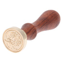 Copper Head Stamp DIY Paint Wax Envelope Sealing Seal with Wood Handle(m030