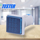 Square LED Digital Voltmeter Voltage Current Frequency Tester Meter (Blue) Newly