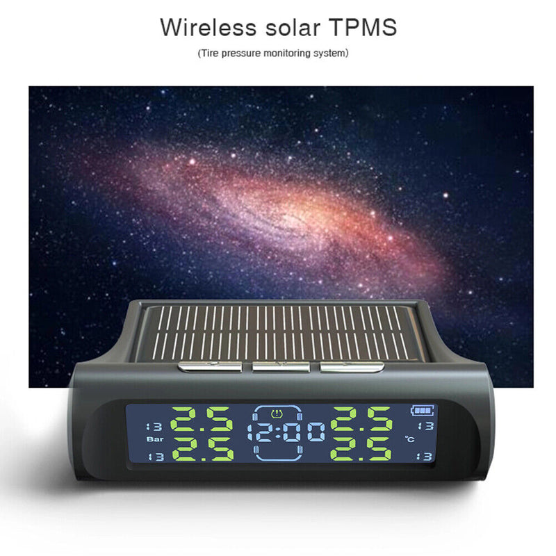 AN-01D Car Solar TPMS Clock Auto Tyre Pressure Monitoring System (External)
