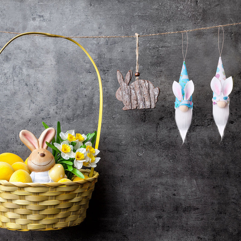 Bunny Gnome Spring Easter Swidish Tomte Dwarf Hanging Ornament 10 Pcs (3)