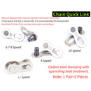 RISK Bicycle Connector Joints Quick Master Links for 8S/9/10/11/24/27/30 Sp