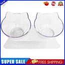 Removable Oblique Cat Ears Pet Bowl Transparent Feeder Non-slip Holder (B)
