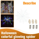 Halloween Props LED Spider Web Outdoor Party Light Up Cobweb Lighting Decor N`