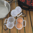 2 Grid Plastic Portable Camping Picnic Storage Box Eggs Case Egg Carton Egg Tray