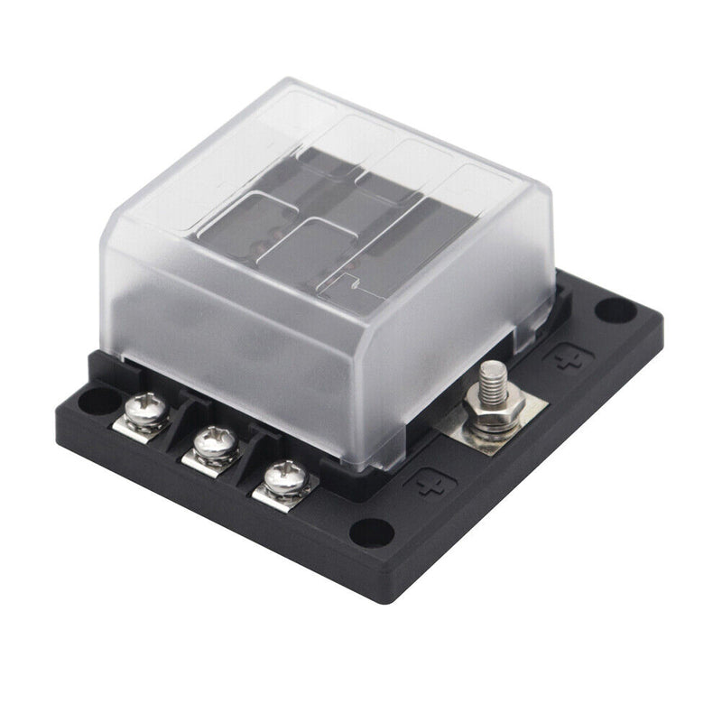 12-32V 6 Way Car Boat Fuse Holder Box with Plastic Cover Marine Blade Fuse Case