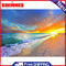 Painting By Numbers DIY Quiet Seaside Hand Painted Canvas Oil Art Picture Kit