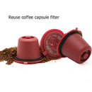 4pcs/set Reusable Coffee Capsule Filter Shell for Nespresso Machine (Red)