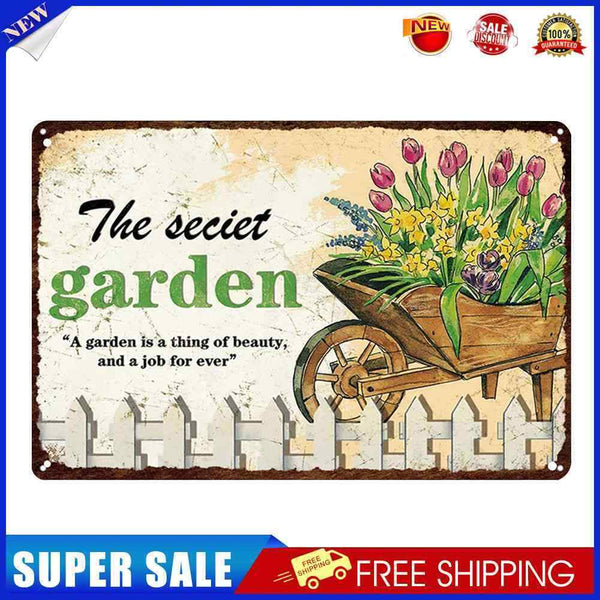 Garden Retro Metal Plate Tin Sign Plaque for Bar Pub Club Cafe Home Poster