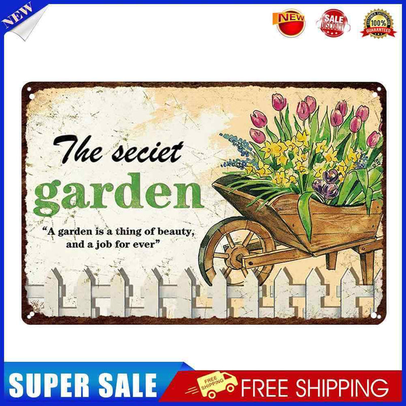 Garden Retro Metal Plate Tin Sign Plaque for Bar Pub Club Cafe Home Poster