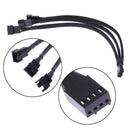 4-Pin PWM Fan Cable 1-3 Way Splitter Black Sleeves Extension Cable