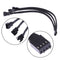 4-Pin PWM Fan Cable 1-3 Way Splitter Black Sleeves Extension Cable