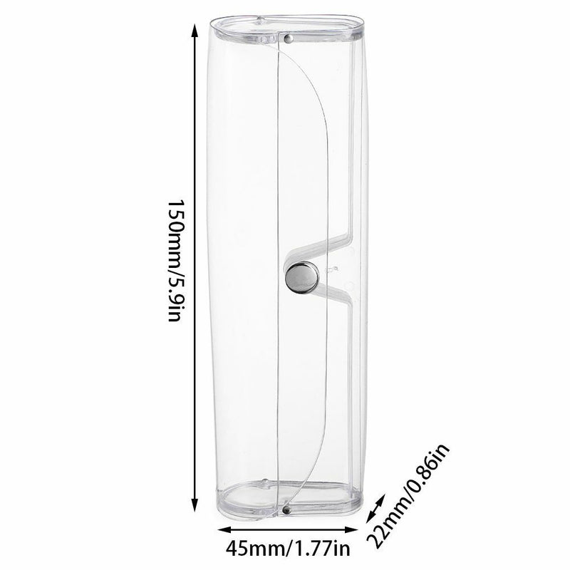 Transparent Women Portable Glasses Box Plastic Glasses Holder Eyeglasses Case