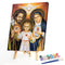 Religious Family Colouring Oil Canvas DIY Hand Painted Paint By Numbers Gift Kit