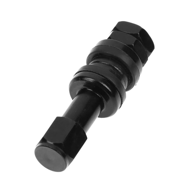 4pcs Car Stainless Steel Clamp-in Tubeless Tyre Tire Wheel Valves (Black)