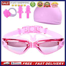 HD Swimming Eyewear Adults Anti-fog Diving Goggles Earplug Cap Nose Clip Kits