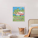 5D Full Round Drill Drawing Picture Camping Bus Diamond Painting Room Ornamen